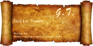 Gulis Tomor névjegykártya